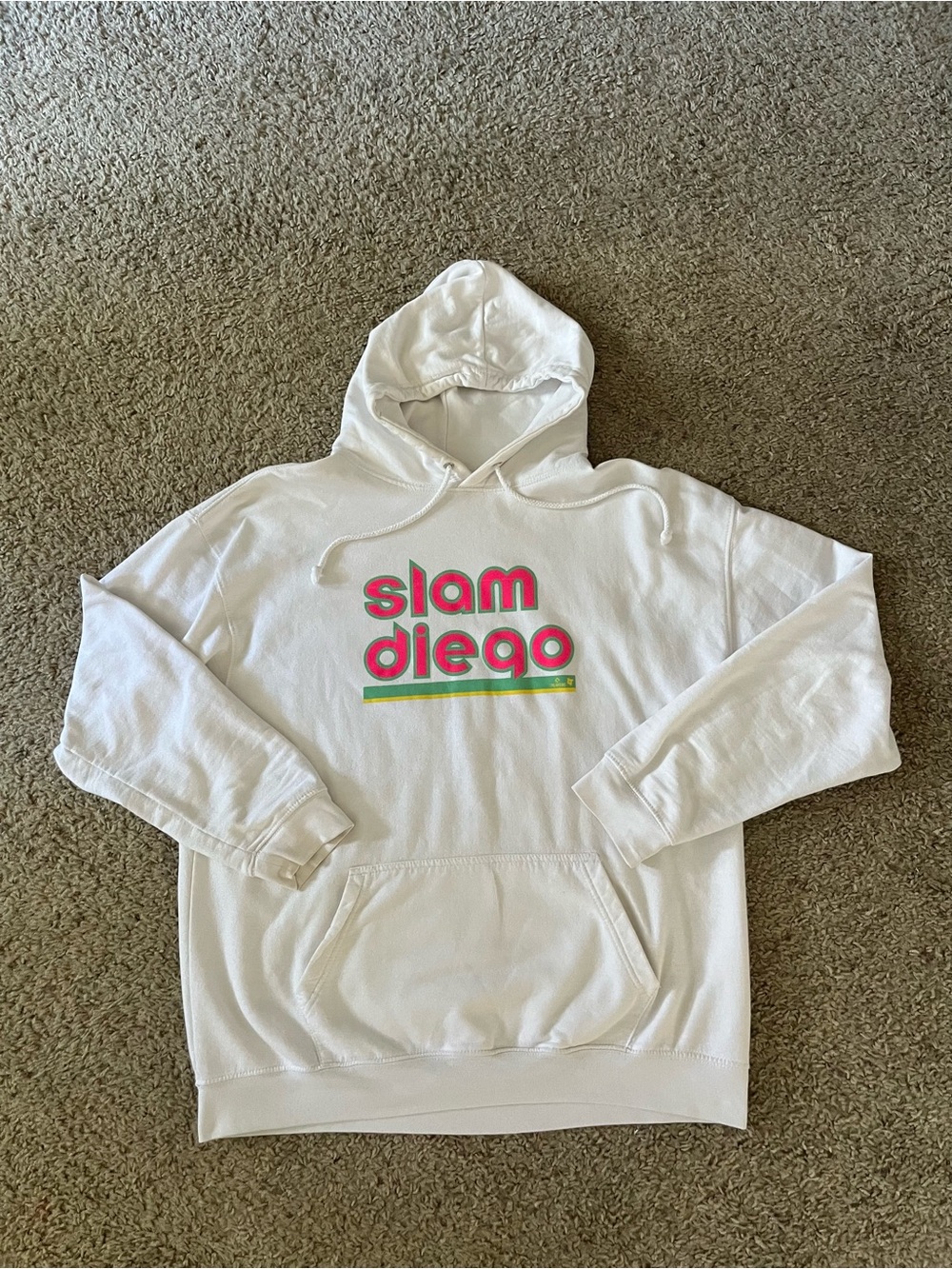 BreakingT San Diego Padres “Slam Diego” City Connect Colors White Sweatshirt